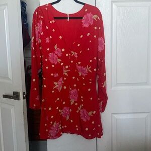Free People Polka dot red dress